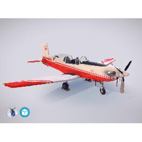 Pilatus PC-7 Mk-I FactoryRedWhite livery